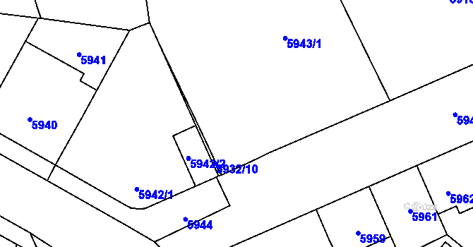 Parcela st. 5943/2 v KÚ Kladno, Katastrální mapa