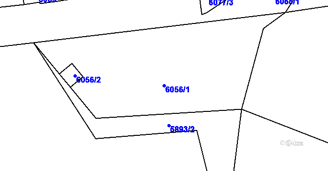 Parcela st. 6056/1 v KÚ Kladno, Katastrální mapa