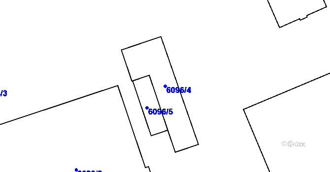 Parcela st. 6096/4 v KÚ Kladno, Katastrální mapa