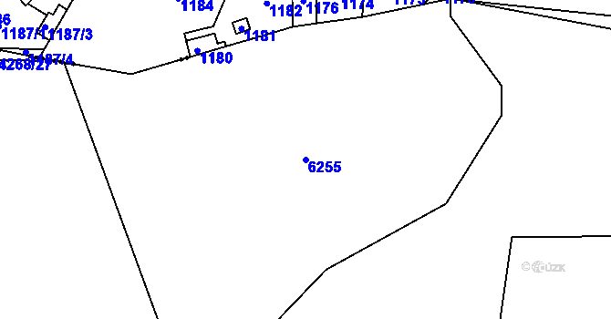 Parcela st. 6255 v KÚ Kladno, Katastrální mapa