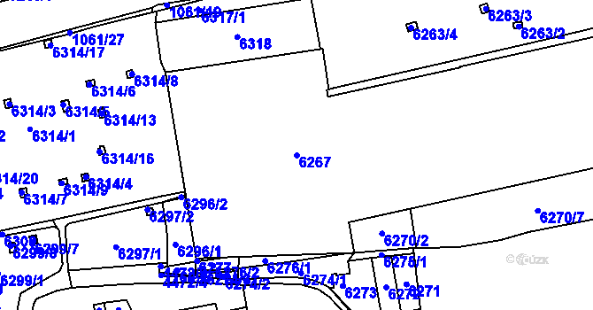 Parcela st. 6267 v KÚ Kladno, Katastrální mapa