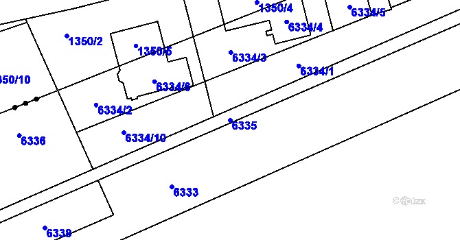 Parcela st. 6335 v KÚ Kladno, Katastrální mapa