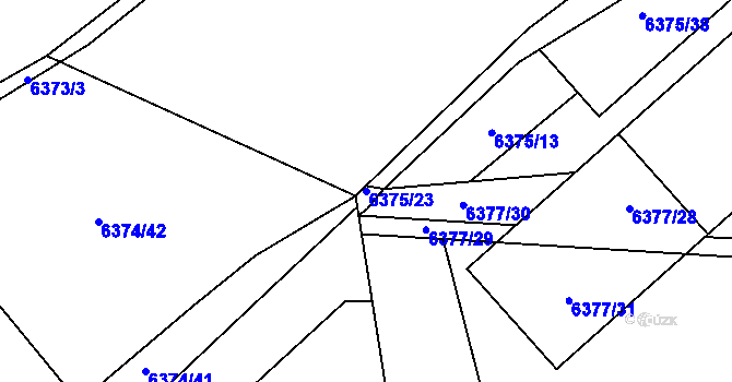 Parcela st. 6375/23 v KÚ Kladno, Katastrální mapa