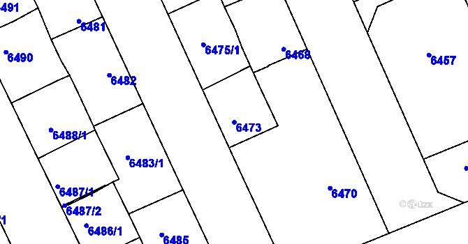 Parcela st. 6473 v KÚ Kladno, Katastrální mapa