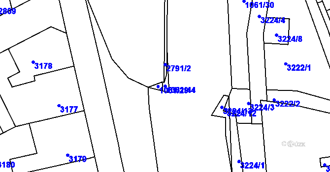Parcela st. 1061/44 v KÚ Kladno, Katastrální mapa