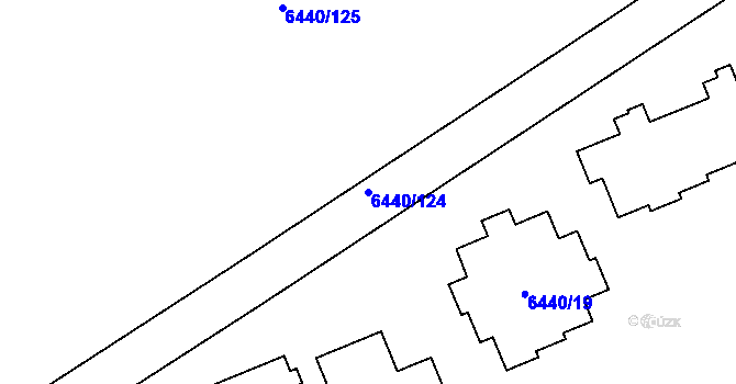 Parcela st. 6440/124 v KÚ Kladno, Katastrální mapa
