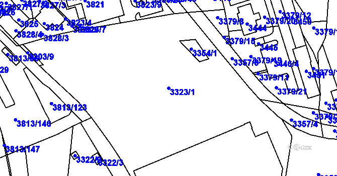 Parcela st. 3323/1 v KÚ Kročehlavy, Katastrální mapa