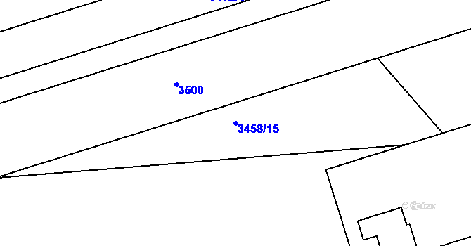 Parcela st. 3458/15 v KÚ Kročehlavy, Katastrální mapa