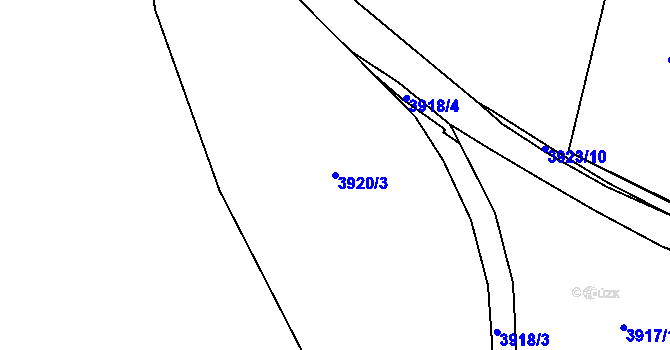 Parcela st. 3920/3 v KÚ Kročehlavy, Katastrální mapa