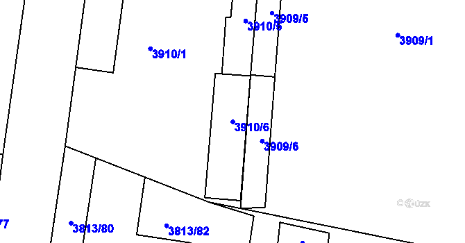 Parcela st. 3910/6 v KÚ Kročehlavy, Katastrální mapa