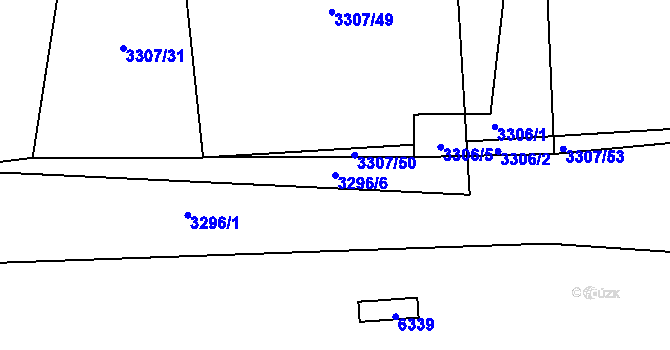 Parcela st. 3296/6 v KÚ Kročehlavy, Katastrální mapa