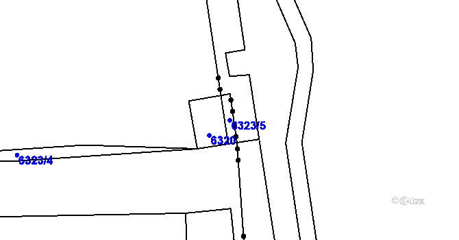 Parcela st. 6323/5 v KÚ Kročehlavy, Katastrální mapa