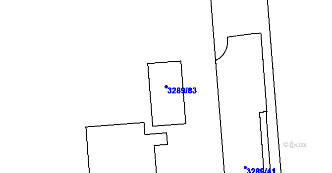 Parcela st. 3289/83 v KÚ Kročehlavy, Katastrální mapa