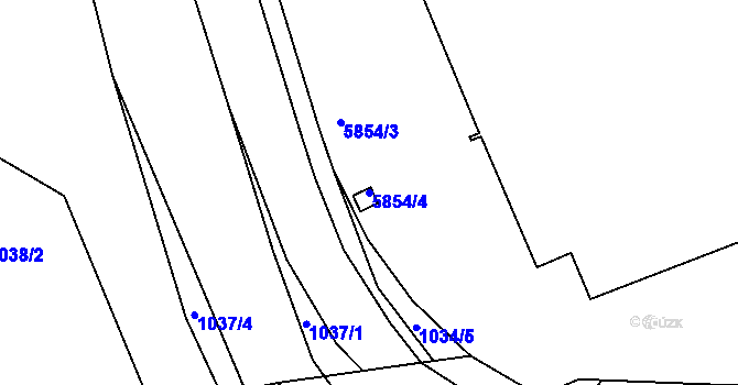 Parcela st. 5854/4 v KÚ Kročehlavy, Katastrální mapa