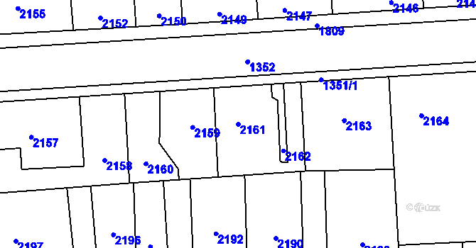 Parcela st. 2161 v KÚ Kročehlavy, Katastrální mapa