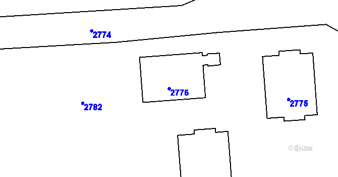 Parcela st. 2776 v KÚ Kročehlavy, Katastrální mapa