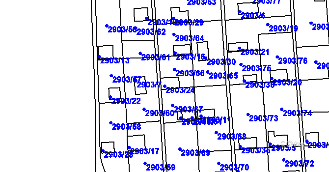 Parcela st. 2903/24 v KÚ Kročehlavy, Katastrální mapa