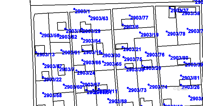 Parcela st. 2903/30 v KÚ Kročehlavy, Katastrální mapa