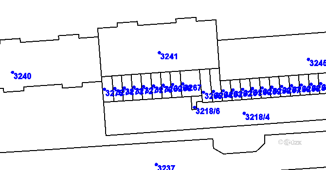 Parcela st. 3269 v KÚ Kročehlavy, Katastrální mapa