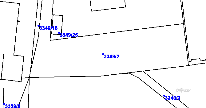 Parcela st. 3348/2 v KÚ Kročehlavy, Katastrální mapa