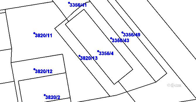 Parcela st. 3356/4 v KÚ Kročehlavy, Katastrální mapa