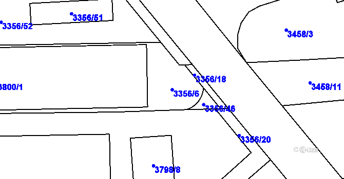 Parcela st. 3356/6 v KÚ Kročehlavy, Katastrální mapa
