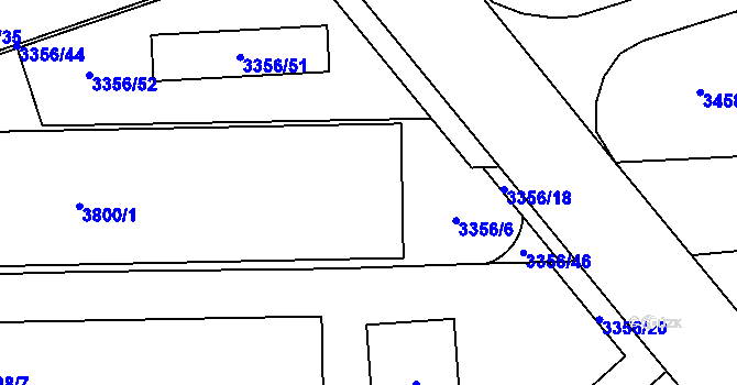 Parcela st. 3356/7 v KÚ Kročehlavy, Katastrální mapa