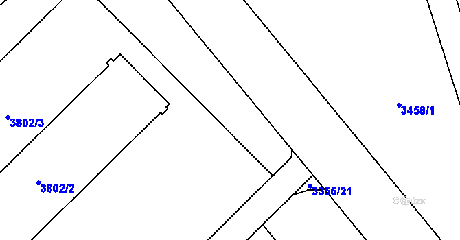 Parcela st. 3356/16 v KÚ Kročehlavy, Katastrální mapa