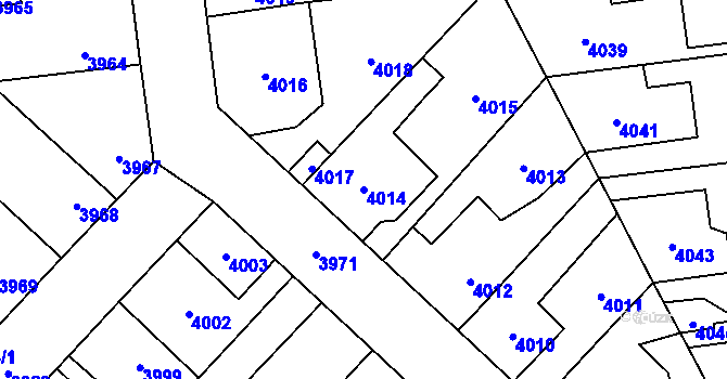 Parcela st. 4014 v KÚ Kročehlavy, Katastrální mapa