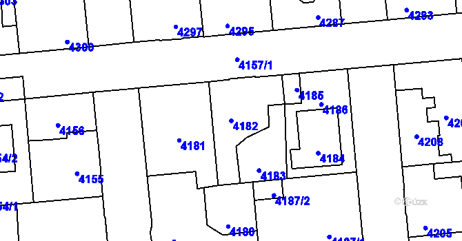 Parcela st. 4182 v KÚ Kročehlavy, Katastrální mapa