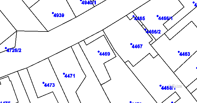 Parcela st. 4469 v KÚ Kročehlavy, Katastrální mapa