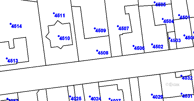 Parcela st. 4508 v KÚ Kročehlavy, Katastrální mapa