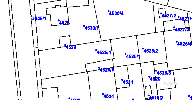 Parcela st. 4525/1 v KÚ Kročehlavy, Katastrální mapa