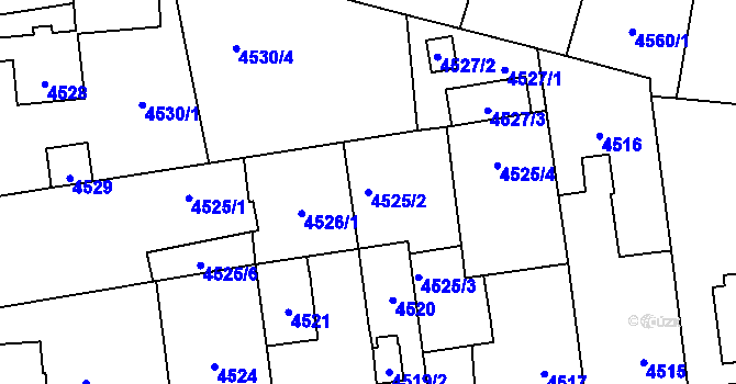 Parcela st. 4525/2 v KÚ Kročehlavy, Katastrální mapa