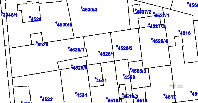 Parcela st. 4526/1 v KÚ Kročehlavy, Katastrální mapa