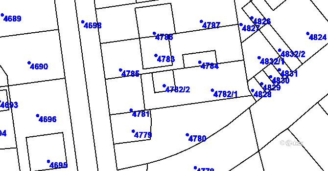 Parcela st. 4782/2 v KÚ Kročehlavy, Katastrální mapa