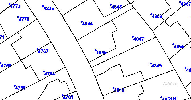 Parcela st. 4846 v KÚ Kročehlavy, Katastrální mapa