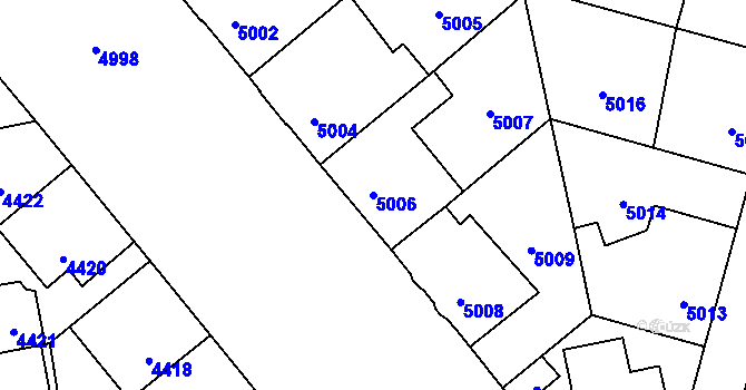 Parcela st. 5006 v KÚ Kročehlavy, Katastrální mapa
