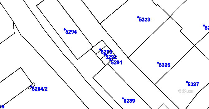 Parcela st. 5292 v KÚ Kročehlavy, Katastrální mapa