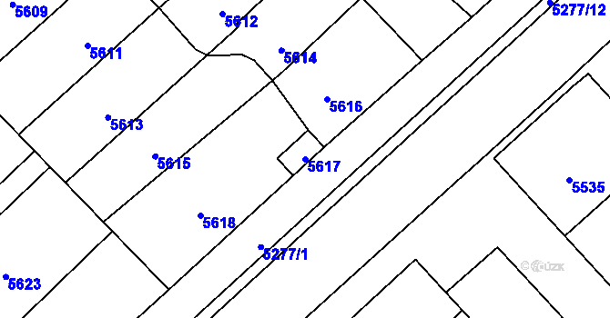 Parcela st. 5617 v KÚ Kročehlavy, Katastrální mapa