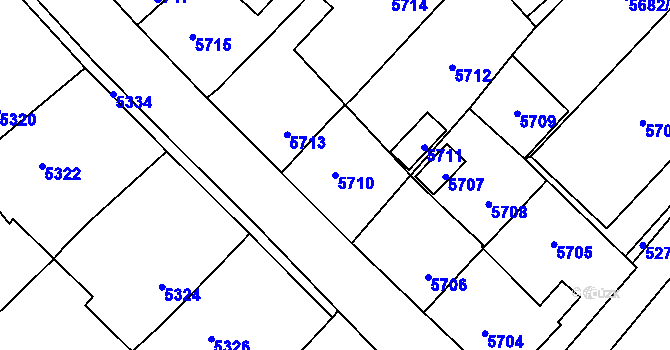 Parcela st. 5710 v KÚ Kročehlavy, Katastrální mapa