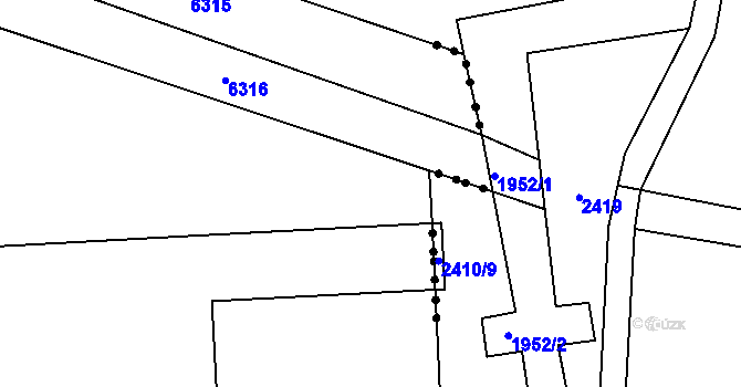 Parcela st. 6317 v KÚ Kročehlavy, Katastrální mapa