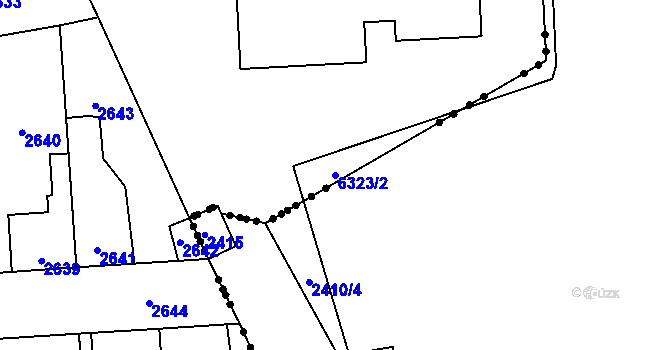 Parcela st. 6323/2 v KÚ Kročehlavy, Katastrální mapa