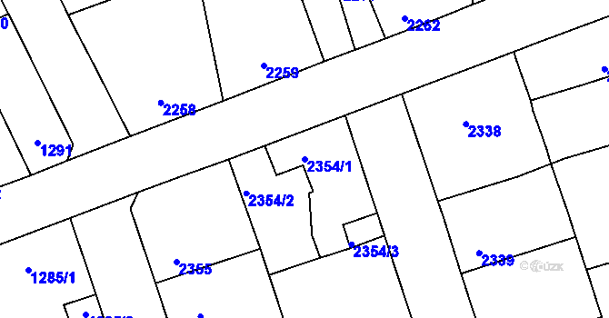 Parcela st. 2354/1 v KÚ Kročehlavy, Katastrální mapa