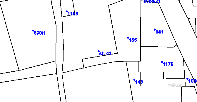 Parcela st. 41 v KÚ Kladno u Hlinska, Katastrální mapa
