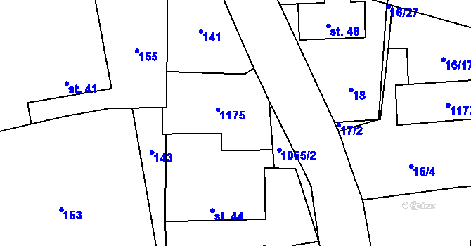 Parcela st. 45 v KÚ Kladno u Hlinska, Katastrální mapa