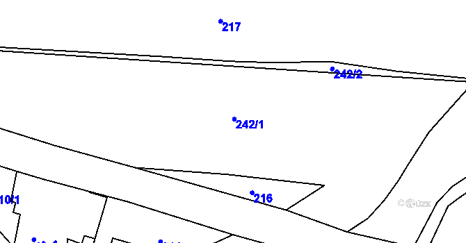 Parcela st. 242 v KÚ Kladno u Hlinska, Katastrální mapa