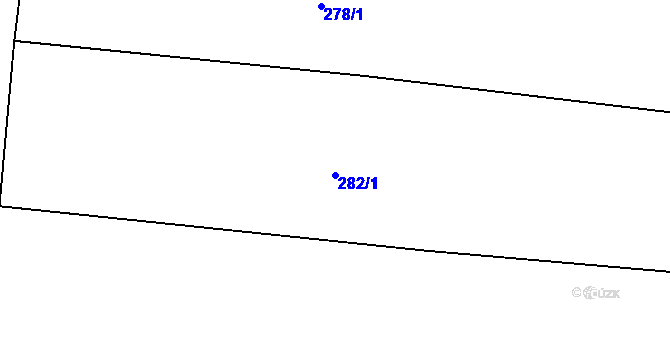 Parcela st. 282/1 v KÚ Kladno u Hlinska, Katastrální mapa