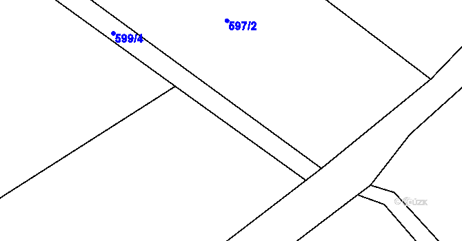 Parcela st. 599/10 v KÚ Kladno u Hlinska, Katastrální mapa