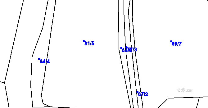 Parcela st. 81/1 v KÚ Trávník u Kladorub, Katastrální mapa